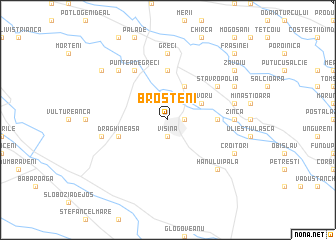 map of Broşteni