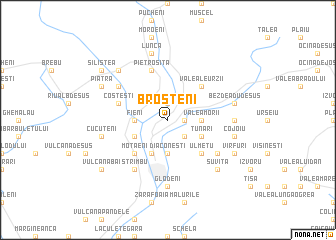 map of Broşteni