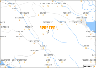 map of Broşteni