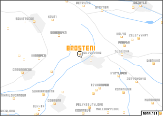 map of Broşteni