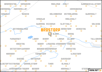 map of Brostorp