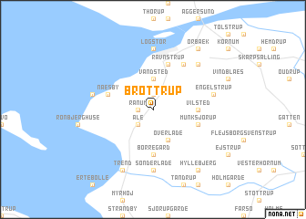 map of Brøttrup