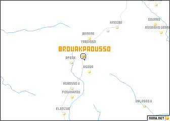 map of Brou akpaousso