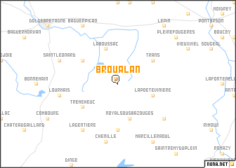 map of Broualan
