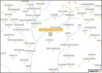 map of Brouaoukro