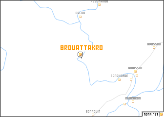 map of Brou-Attakro