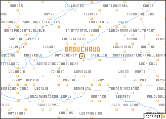 map of Brouchaud