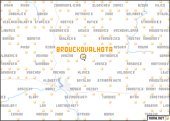 map of Broučkova Lhota