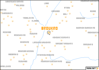 map of Broukro