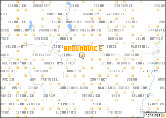 map of Broumovice