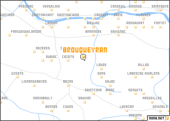 map of Brouqueyran