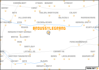 map of Broussy-le-Grand