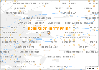 map of Brou-sur-Chantereine