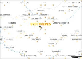 map of Brouthières