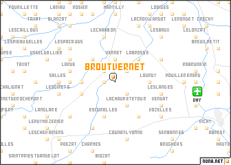 map of Broût-Vernet