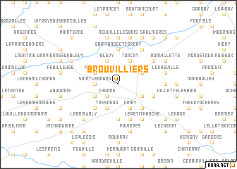 map of Brouvilliers