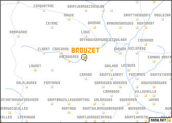 map of Brouzet