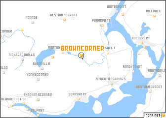 map of Brown Corner