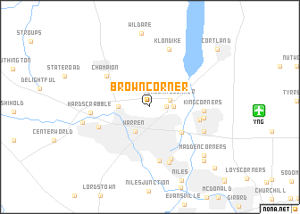 map of Brown Corner