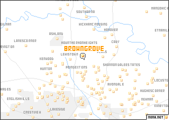 map of Brown Grove