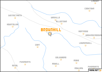 map of Brown Hill