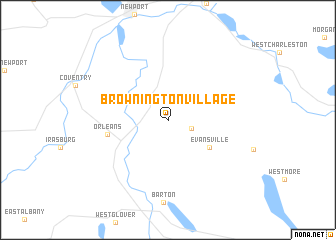 map of Brownington Village