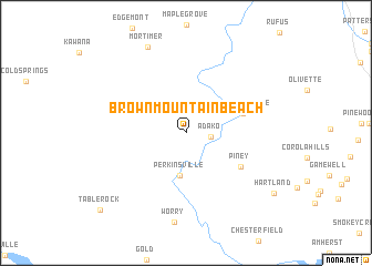 map of Brown Mountain Beach