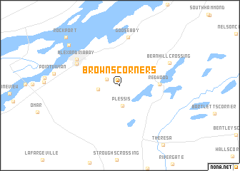 map of Browns Corners