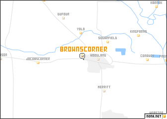 map of Browns Corner