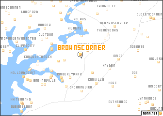 map of Browns Corner