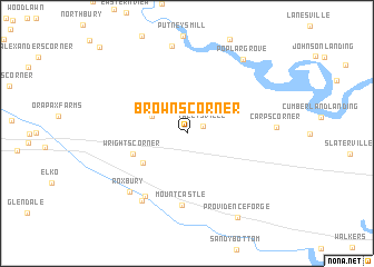 map of Browns Corner