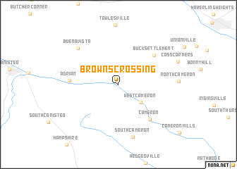 map of Browns Crossing