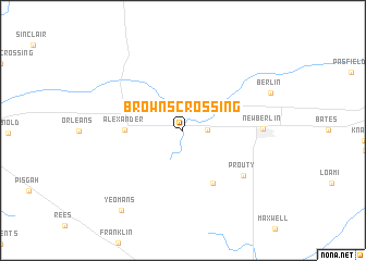 map of Browns Crossing