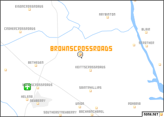 map of Browns Crossroads