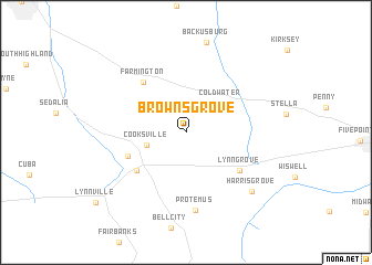 map of Browns Grove