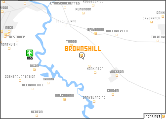 map of Browns Hill