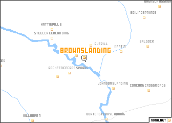 map of Browns Landing