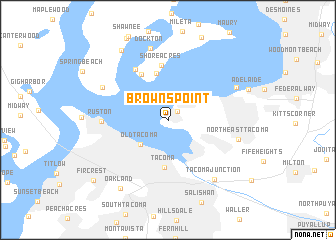 map of Browns Point