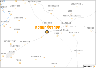map of Browns Store