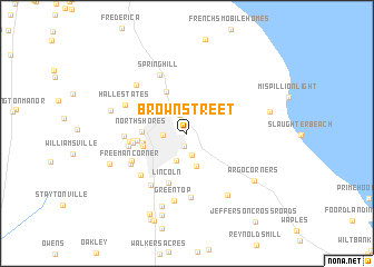 map of Brown Street