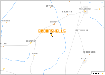 map of Browns Wells