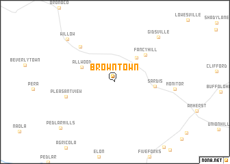 map of Browntown