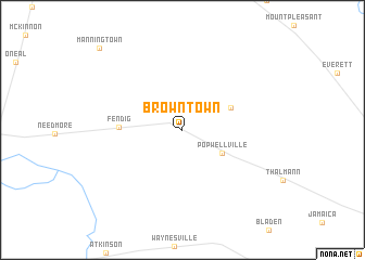 map of Browntown
