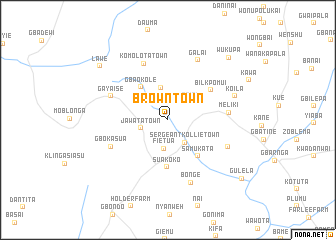 map of Brown Town