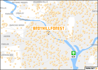 map of Broyhill Forest