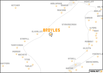 map of Broyles