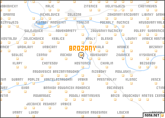 map of Brozany