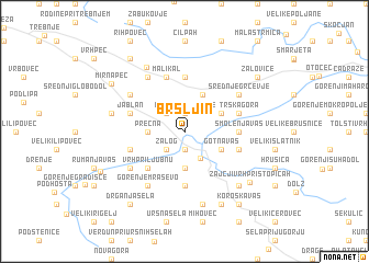 map of Bršljin