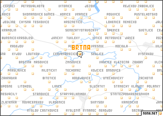 map of Brtná