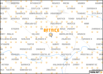 map of Brtnice